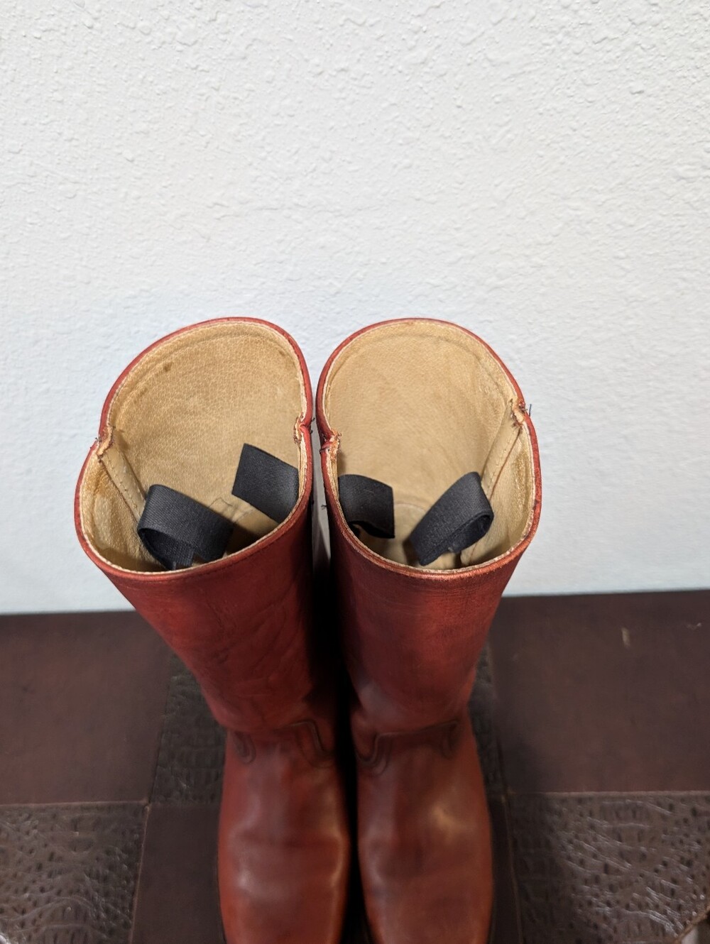 Vintage FRYE Campus Tall Leather Boots Brown Size 8 D Made in USA - Picture 15 of 16